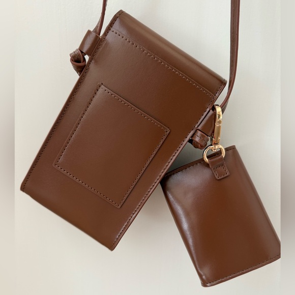 J.Crew Real Leather Brown Gracie Phone Bag - Picture 3 of 6